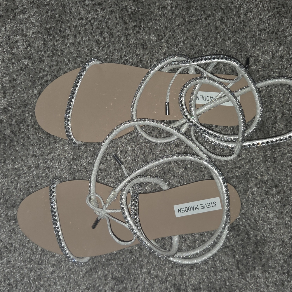 Steve Madden Rhinestone Wrap Up Sandals